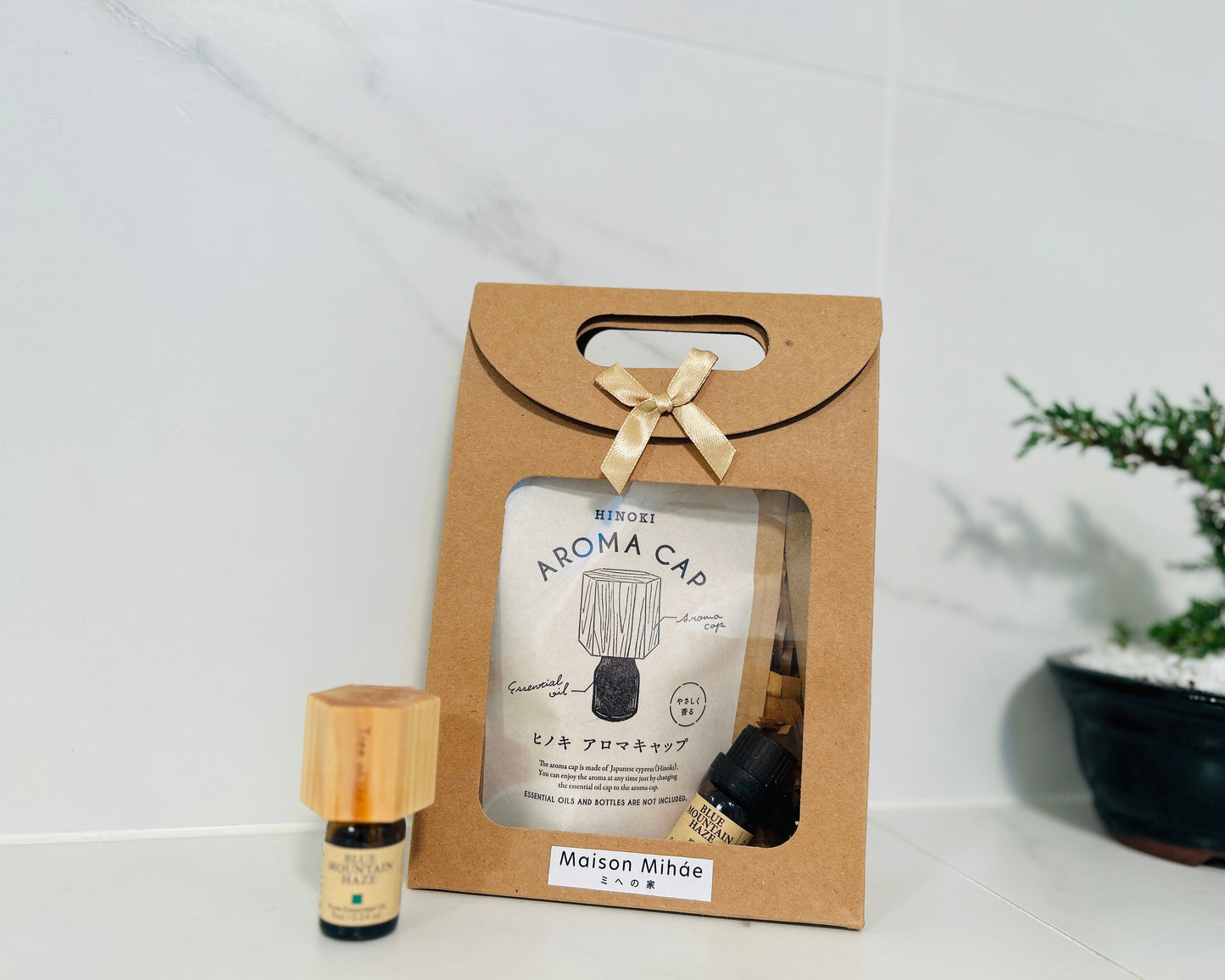 Japanese HINOKI Aroma cap with Healing Essential Oil