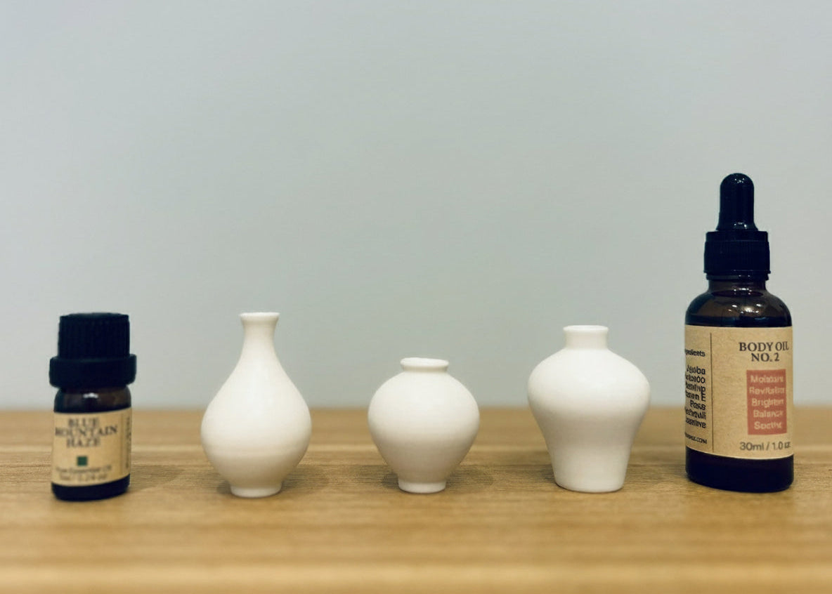 Korean Mini Ceramic Jar Set - Glossy White